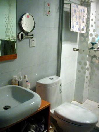 巧用吊兰卫生间大变样