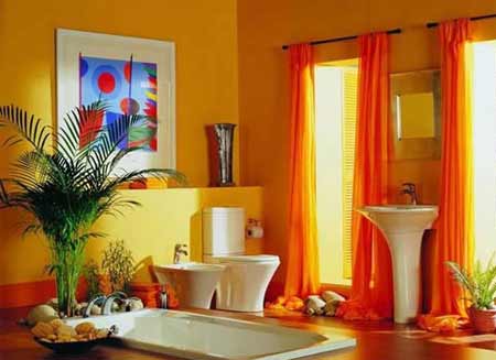 橙色卫生间