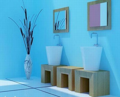 瓷砖纯净经典卫浴间