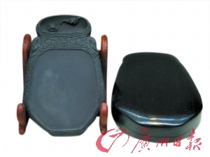 “康梁”砚台“回”肇庆