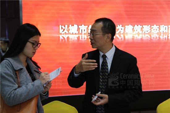 中国陶瓷城营运总经理高原与媒体交流