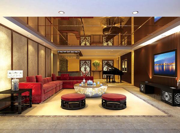 宏宇陶瓷“浮香倩影”系列玻化仿古砖