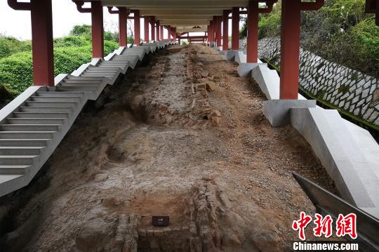 磁灶窑系金交椅山窑址2号窑址保存较为完整。 孙虹 摄