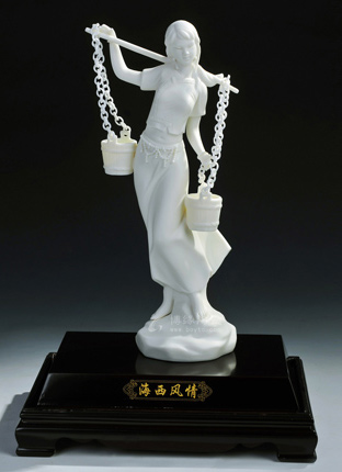 闽南之美--德化白瓷惠安女系列作品欣赏