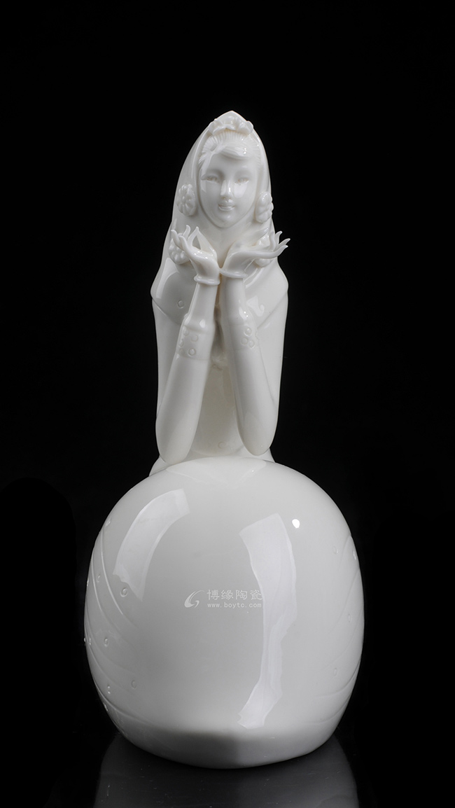闽南之美--德化白瓷惠安女系列作品欣赏